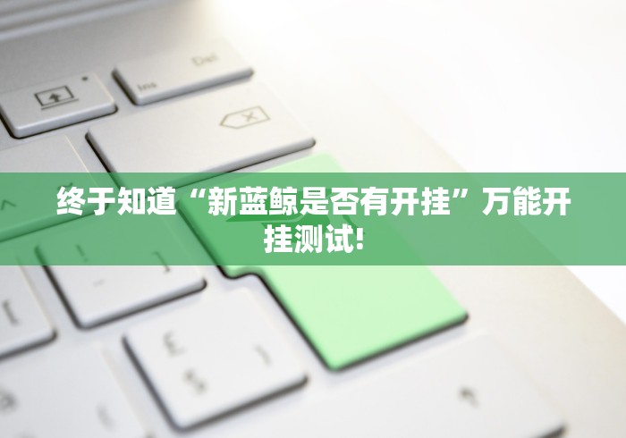 终于知道“新蓝鲸是否有开挂”万能开挂测试!