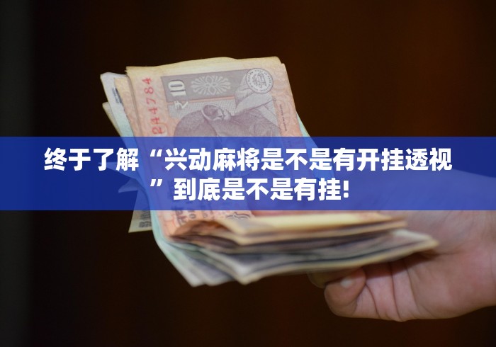 终于了解“兴动麻将是不是有开挂透视”到底是不是有挂!