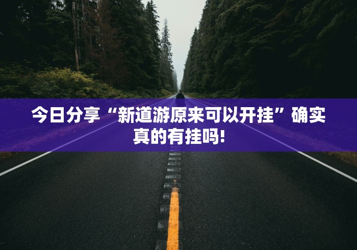今日分享“新道游原来可以开挂”确实真的有挂吗!