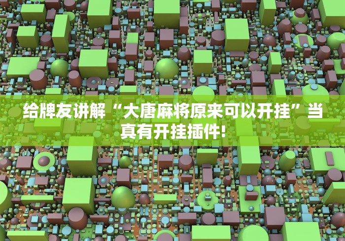 给牌友讲解“大唐麻将原来可以开挂”当真有开挂插件!