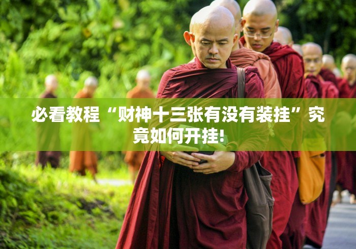 必看教程“财神十三张有没有装挂”究竟如何开挂!