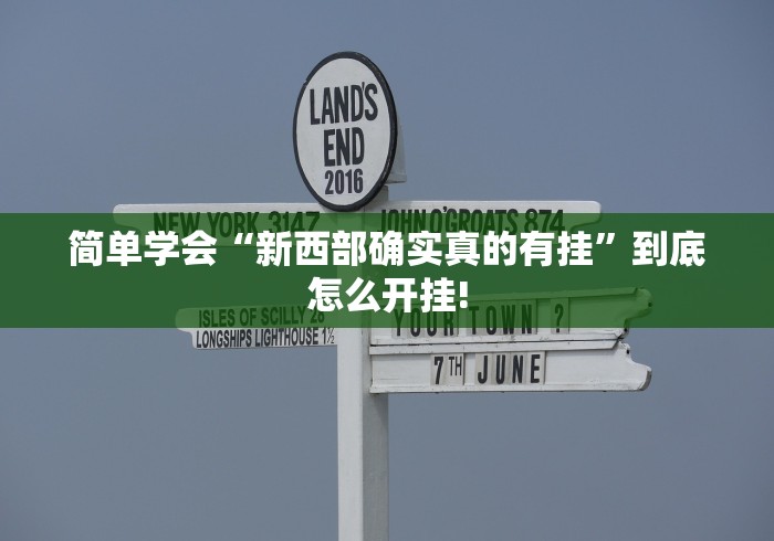 简单学会“新西部确实真的有挂”到底怎么开挂!