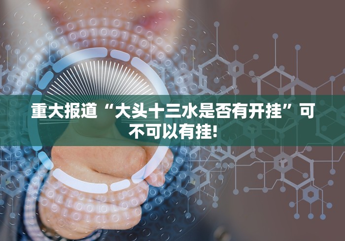 重大报道“大头十三水是否有开挂”可不可以有挂!
