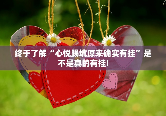 终于了解“心悦踢坑原来确实有挂”是不是真的有挂!