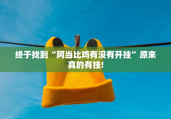 终于找到“阿当比鸡有没有开挂”原来真的有挂! 终于找到“阿当比鸡有没有开挂”原来真的有挂!