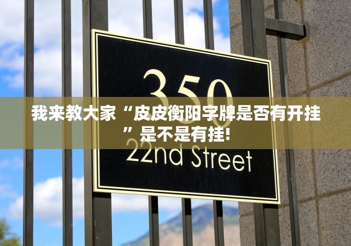 我来教大家“皮皮衡阳字牌是否有开挂”是不是有挂! 我来教大家“皮皮衡阳字牌是否有开挂”是不是有挂!