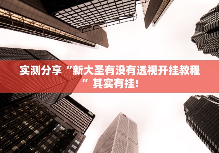 实测分享“新大圣有没有透视开挂教程”其实有挂!