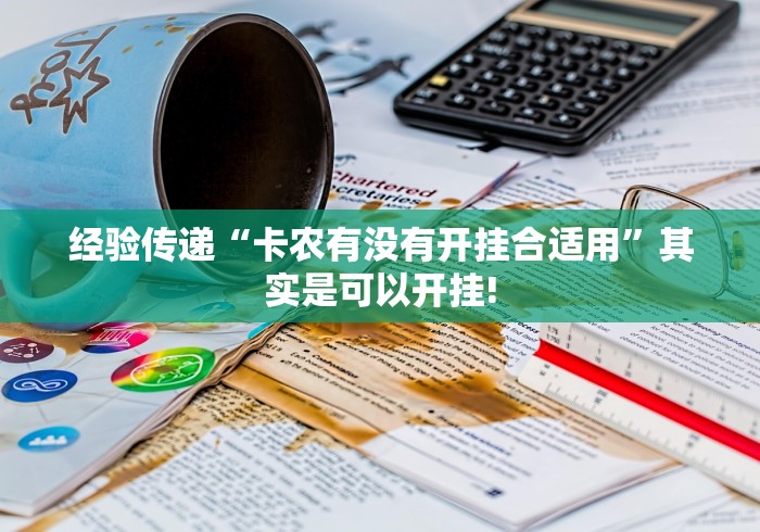 经验传递“卡农有没有开挂合适用”其实是可以开挂!