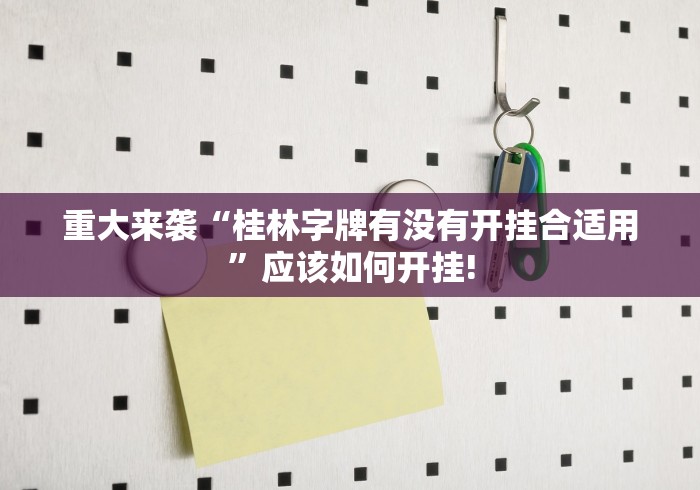 重大来袭“桂林字牌有没有开挂合适用”应该如何开挂! 重大来袭“桂林字牌有没有开挂合适用”应该如何开挂!